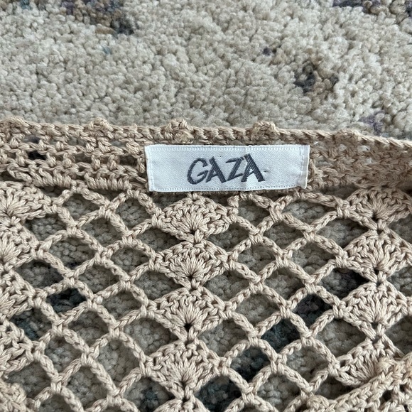 Vintage “Gaza” Crochet Bikini Cover Up Long Sleeve - Picture 2 of 2